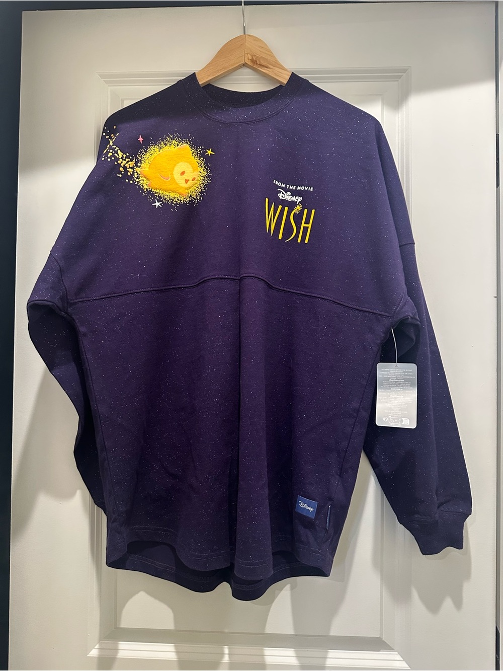 Disney Stars Womens Purple Crewneck Sweatshirt